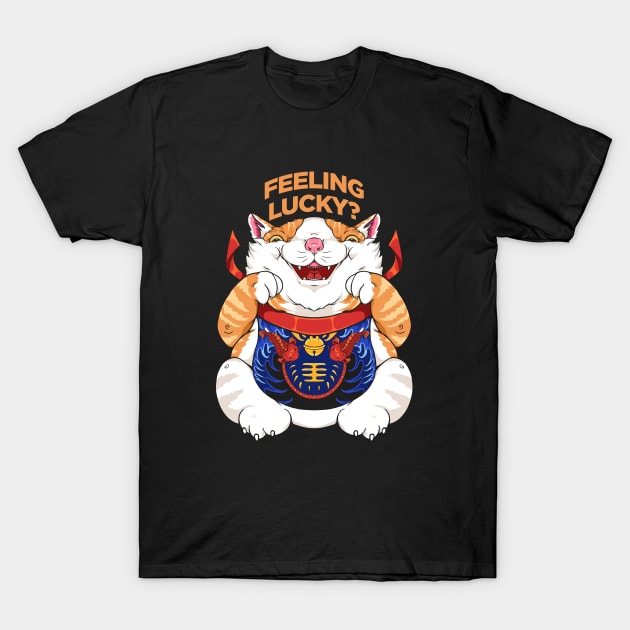 Feeling Lucky Cat T-Shirt by VALRON